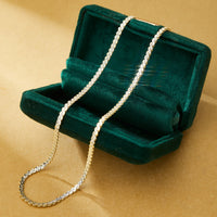 Dainty Flat Mariner Choker Necklace in 3mm Sterling Silver