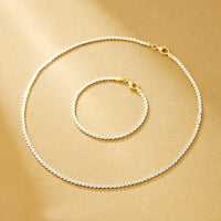 Dainty Flat Mariner Choker Necklace in 3mm Sterling Silver