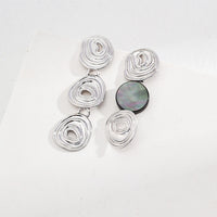 Black Shell Mismatched Boho Earrings