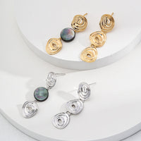 Black Shell Mismatched Boho Earrings