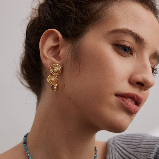 Sterling Silver Minimalist Pearl Earrings