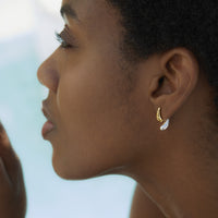 Sterling Silver Day and Night Drops Earrings