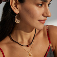 Boho Crescent Moon Earrings in Sterling Silver