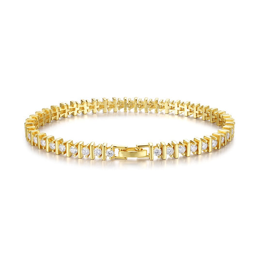 18K Gold Plated Sterling Silver Moissanite Bracelet
