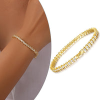 18K Gold Plated Sterling Silver Moissanite Bracelet