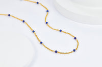 Sterling Silver Lapis Lazuli Choker Necklace