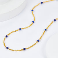 Sterling Silver Lapis Lazuli Choker Necklace