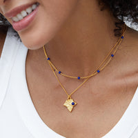 Sterling Silver Lapis Lazuli Choker Necklace