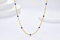 Sterling Silver Lapis Lazuli Choker Necklace
