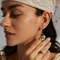 Vintage Shell Earrings in Sterling Silver
