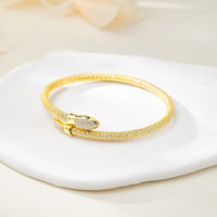 Sterling Silver Snake Open Bracelet