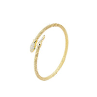 Sterling Silver Snake Open Bracelet
