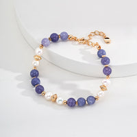 Kunzite and Freshwater Pearl Stackable Bracelet
