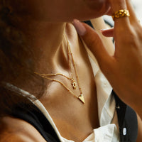 18K Gold Sun Pendant Necklace in Sterling Silver
