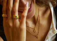18K Gold Sun Pendant Necklace in Sterling Silver