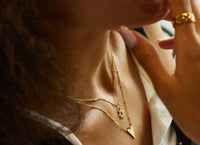 18K Gold Sun Pendant Necklace in Sterling Silver
