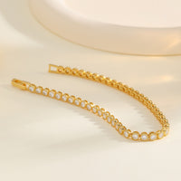 Moissanite Round Cut Sterling Silver Bracelet