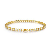 Moissanite Round Cut Sterling Silver Bracelet