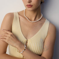 Sterling Silver Freshwater Pearl Cluster Bracelet