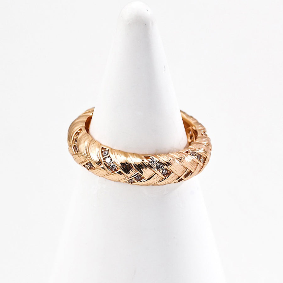 Adjustable Sterling Silver Cubic Zirconia Ring