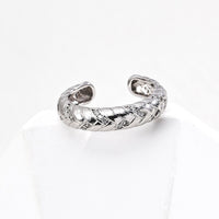 Adjustable Sterling Silver Cubic Zirconia Ring