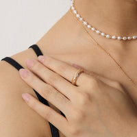 Adjustable Sterling Silver Cubic Zirconia Ring