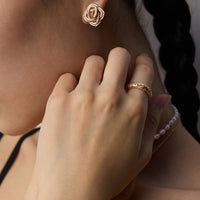 Adjustable Sterling Silver Cubic Zirconia Ring
