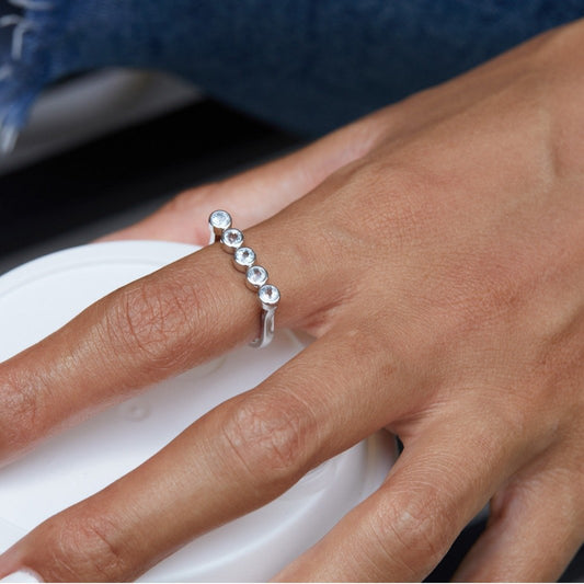 Natural Topaz Stellar Trail Ring