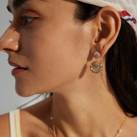 Mother of Pearl French Earrings in Sterling Silver