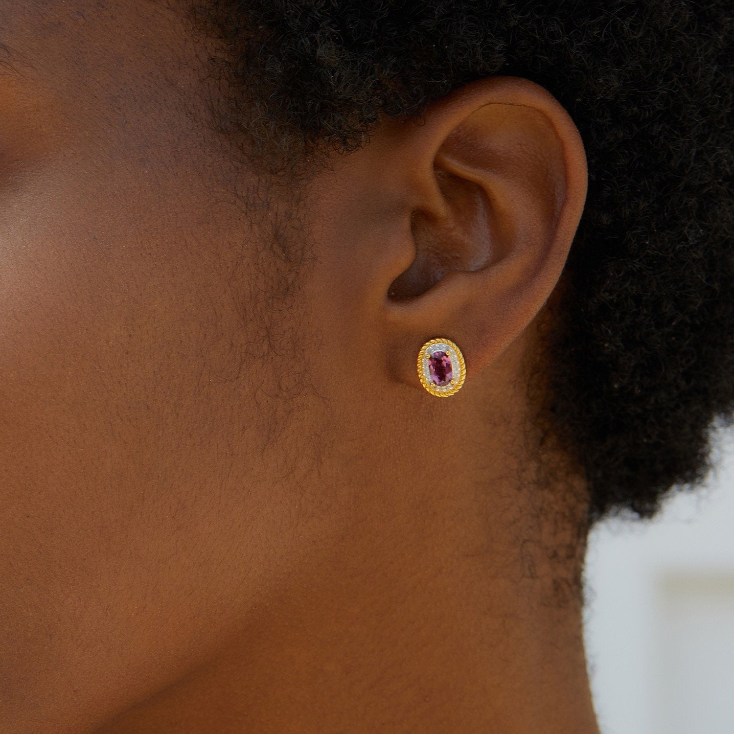 Sterling Silver Pyrope Drop Earrings