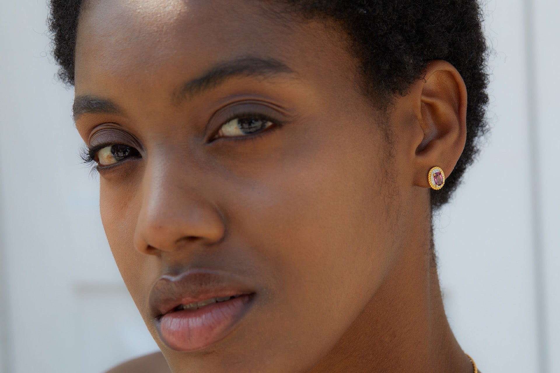 Sterling Silver Pyrope Drop Earrings