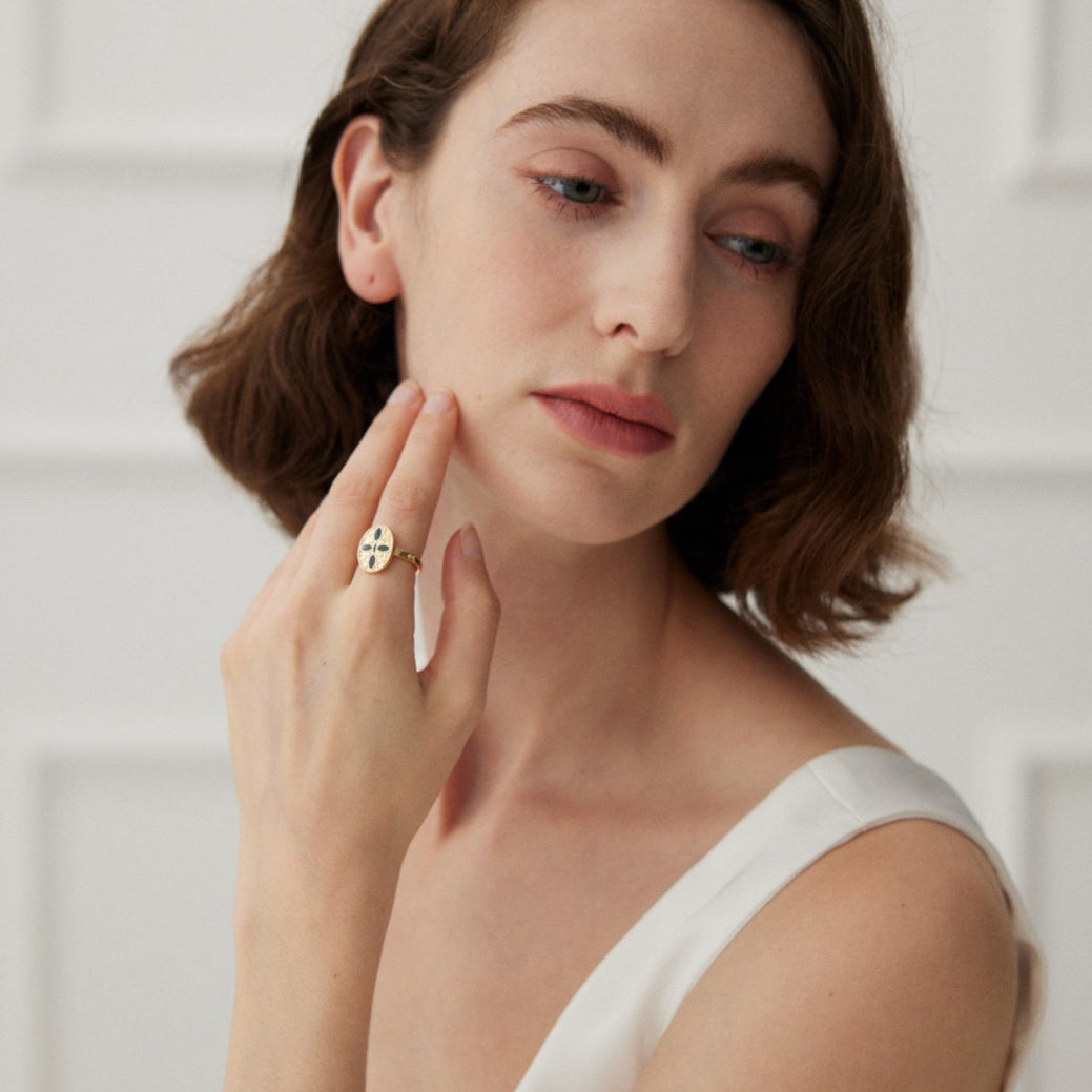 18K Gold Plated Gothic Crown Ring