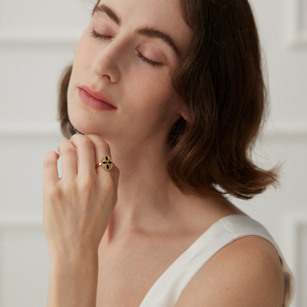 18K Gold Plated Gothic Crown Ring