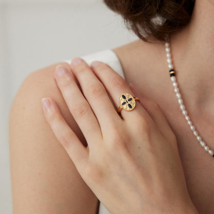 18K Gold Plated Gothic Crown Ring