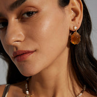 Sterling Silver Retinite Pearl Earrings