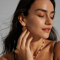 Sterling Silver Retinite Pearl Earrings