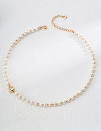 Sterling Silver Natural Freshwater Pearl Necklace