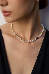 Sterling Silver Natural Freshwater Pearl Necklace