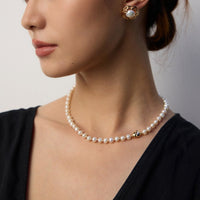 Sterling Silver Natural Freshwater Pearl Necklace