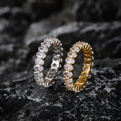 Cubic Zirconia Oval Cut Eternity Ring