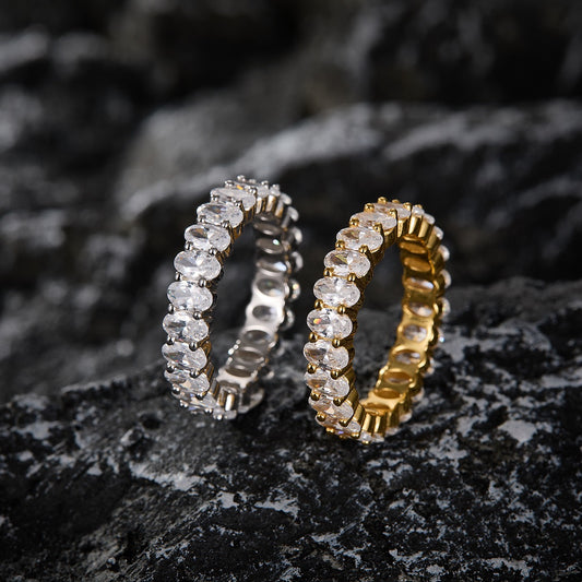 Cubic Zirconia Oval Cut Eternity Ring