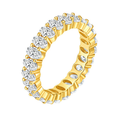 Cubic Zirconia Oval Cut Eternity Ring