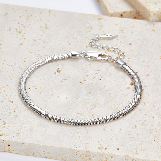 Sterling Silver 4mm Snake Chain Bracelet
