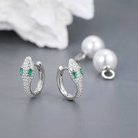 Sterling Silver Snake Shell Pearl Earrings