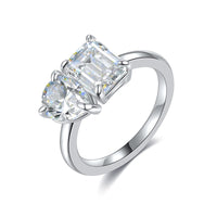 Sterling Silver Moissanite Engagement Ring
