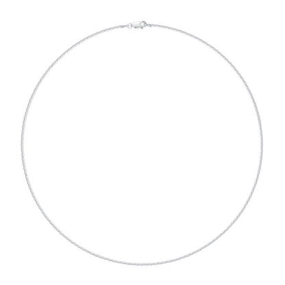 Floral Omega Link Necklace in Sterling Silver