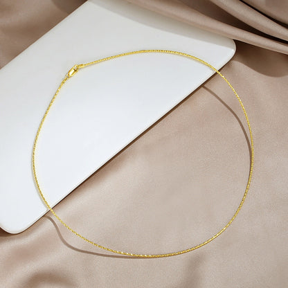 Floral Omega Link Necklace in Sterling Silver