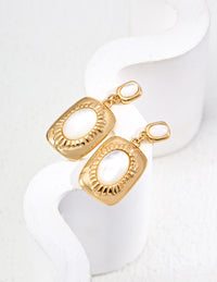 Gold Plated Sterling Silver Shell Earrings