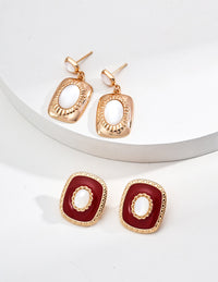 Gold Plated Sterling Silver Shell Earrings