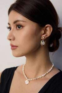 Gold Plated Sterling Silver Shell Earrings